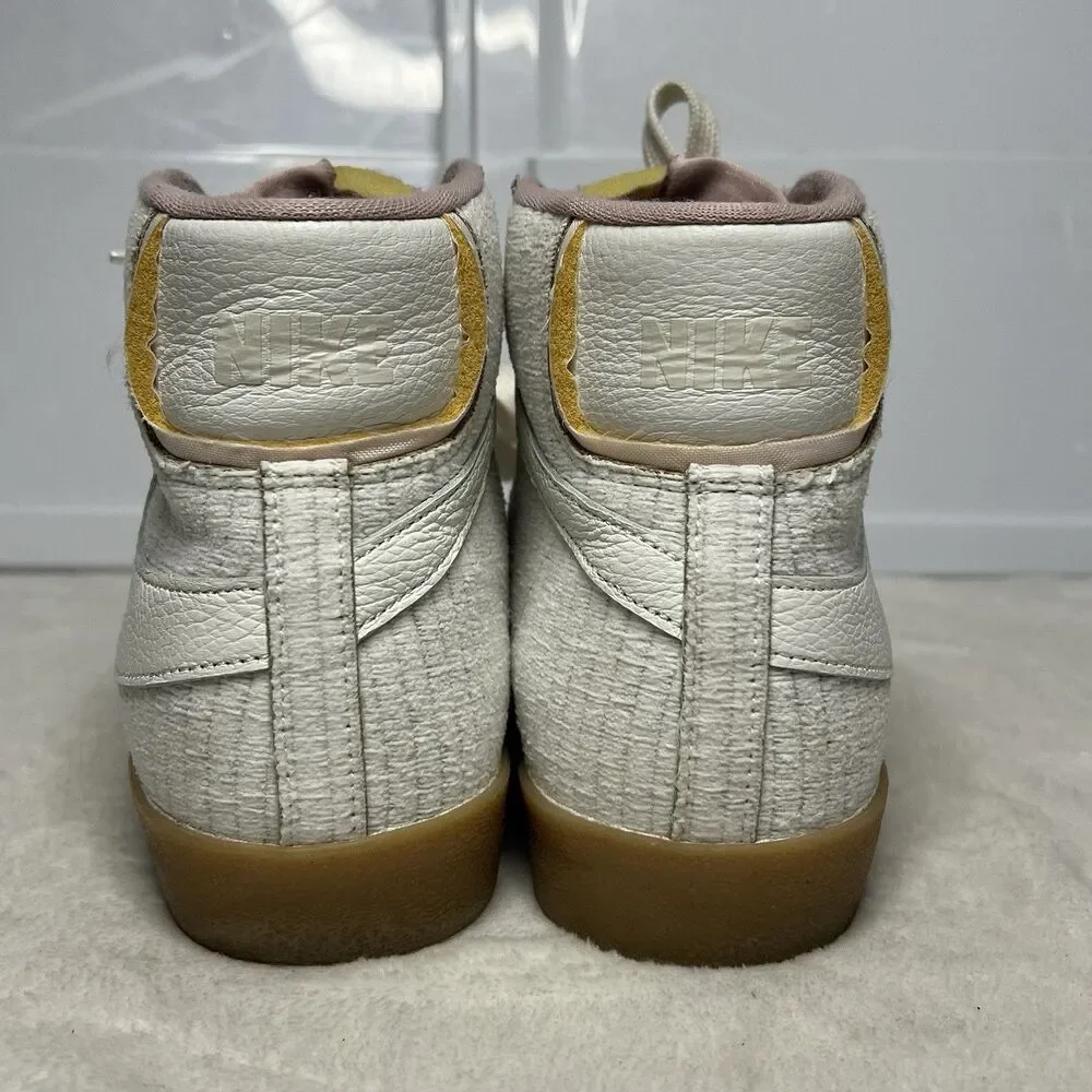 Nike Blazer Mid 77 Shoes Sz 7.5 White Pink ID By You DJ4856 Basketball Sneakers